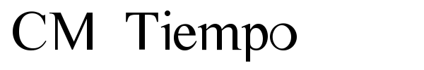 Шрифт CM Tiempo