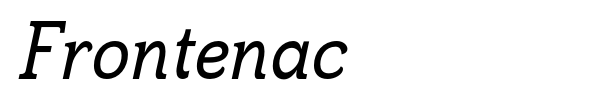 Frontenac font preview