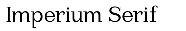 Шрифт Imperium Serif