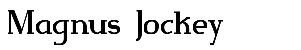Magnus Jockey font preview