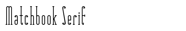 Шрифт Matchbook Serif