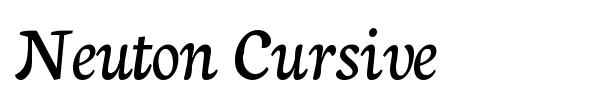 Neuton Cursive font preview