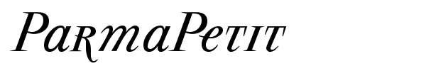 Шрифт ParmaPetit
