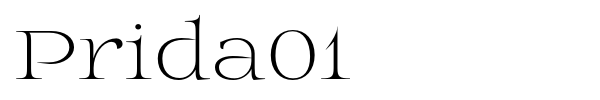 Шрифт Prida01