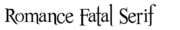 Шрифт Romance Fatal Serif