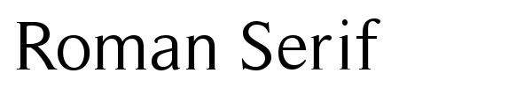 Шрифт Roman Serif