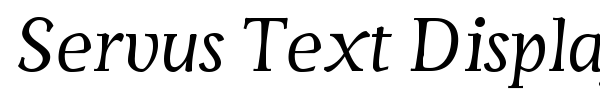 Шрифт Servus Text Display