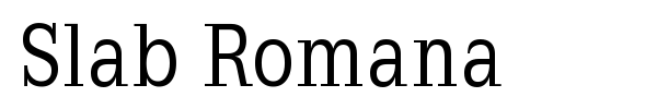 Шрифт Slab Romana