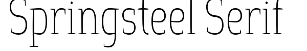 Шрифт Springsteel Serif