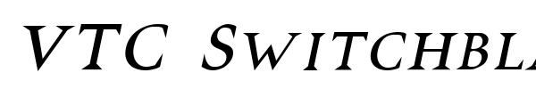 VTC Switchblade Romance font preview