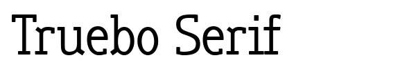 Truebo Serif font preview