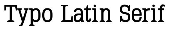 Шрифт Typo Latin Serif