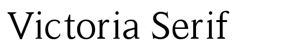 Шрифт Victoria Serif