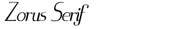 Шрифт Zorus Serif