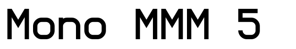 Шрифт Mono MMM 5