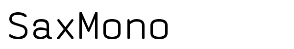 SaxMono font preview