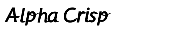 Шрифт Alpha Crisp