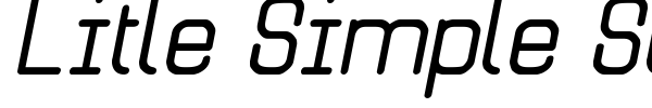 Шрифт Litle Simple St