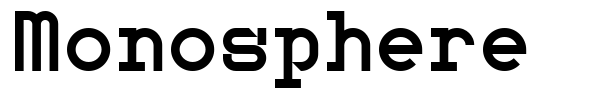 Шрифт Monosphere