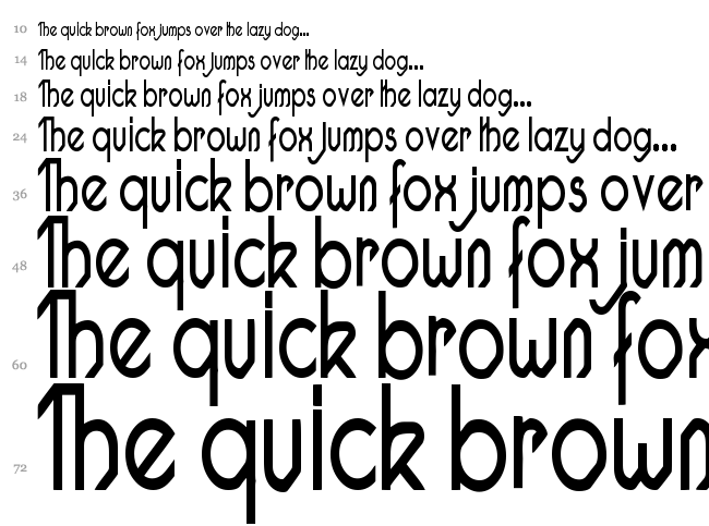 Pacotille font waterfall