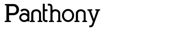 Panthony font preview