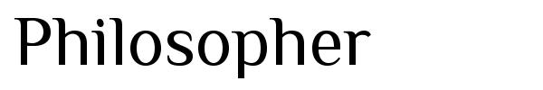 Шрифт Philosopher