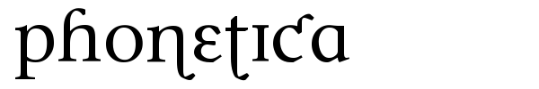 Шрифт Phonetica