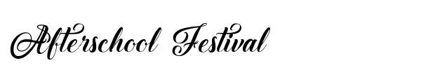 Шрифт Afterschool Festival