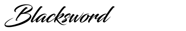 Blacksword font preview