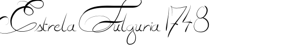 Шрифт Estrela Fulguria 1748