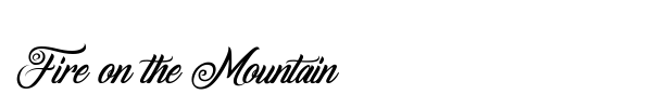 Шрифт Fire on the Mountain