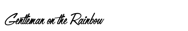 Шрифт Gentleman on the Rainbow
