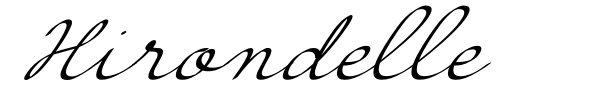 Шрифт Hirondelle