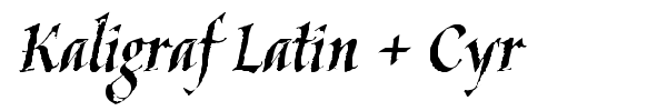 Шрифт Kaligraf Latin + Cyr