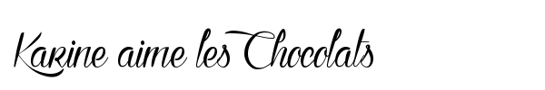 Шрифт Karine aime les Chocolats