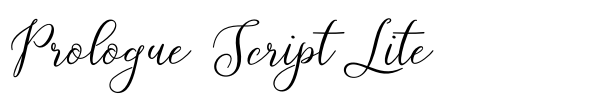 Шрифт Prologue Script Lite