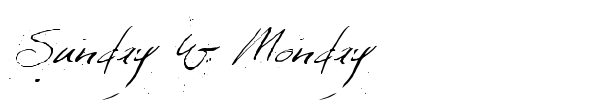 Шрифт Sunday & Monday