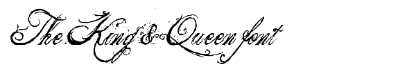 Шрифт The King & Queen font