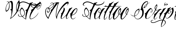 VTC Nue Tattoo Script font preview