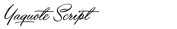 Yaquote Script font preview