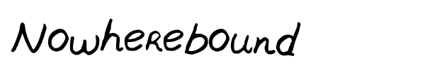 Шрифт Nowherebound