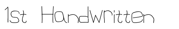 Шрифт 1st Handwritten