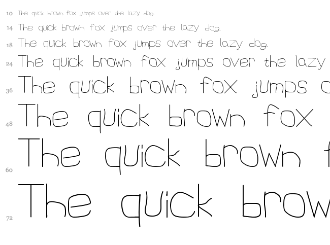 1st Handwritten font waterfall