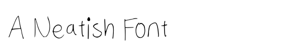 Шрифт A Neatish Font