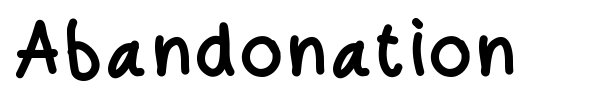 Шрифт Abandonation
