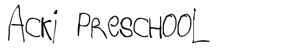 Шрифт Acki Preschool