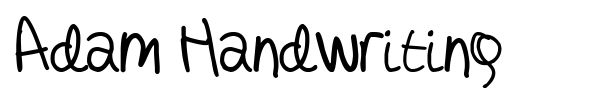 Шрифт Adam Handwriting