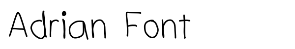 Adrian Font font preview