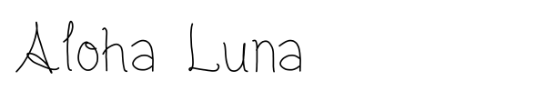 Шрифт Aloha Luna