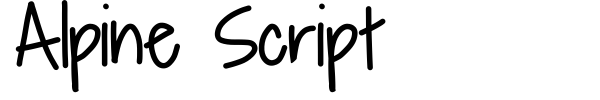 Шрифт Alpine Script